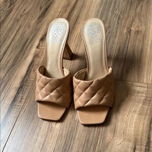 Vince Camuto Brown Quilted Heels